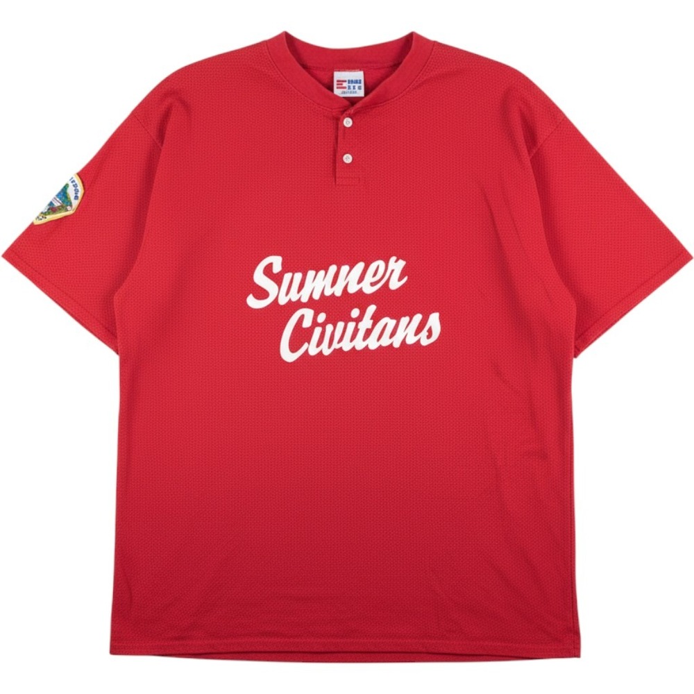 Vintage 2001 Pony Baseball Jersey Henley Red Mesh Eagle USA Mens XL 16 Sumner